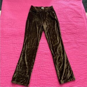 Dolce & Gabbana Brown/green Velvet Pants, size 28